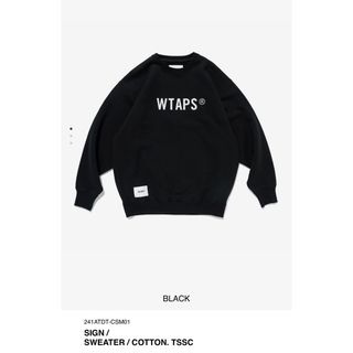 ダブルタップス(W)taps)のWTAPS 2024SS SIGN SWEATER  BLACK  M(スウェット)