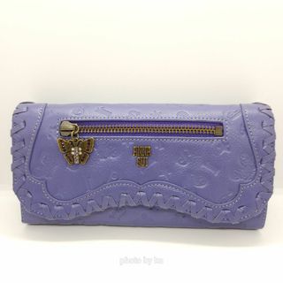 アナスイ(ANNA SUI)のパープル アナスイ ANNA SUI 長財布 ベロニカ 新品 蝶 バタフライ 紫(財布)