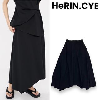 ヘリンドットサイ(HeRIN.CYE)の⭐️美品 HeRIN.CYE ロングスカート 春夏 黒 着回し(ロングスカート)