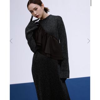 アメリヴィンテージ(Ameri VINTAGE)のRAFFLE SET KNIT DRESS ※ラッフル付け襟のみ(つけ襟)