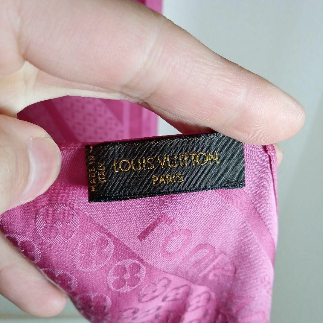 小物ⅩⅤ255超美品　ルイヴィトン　スカーフ　バンドー　花柄　最高級シルク100