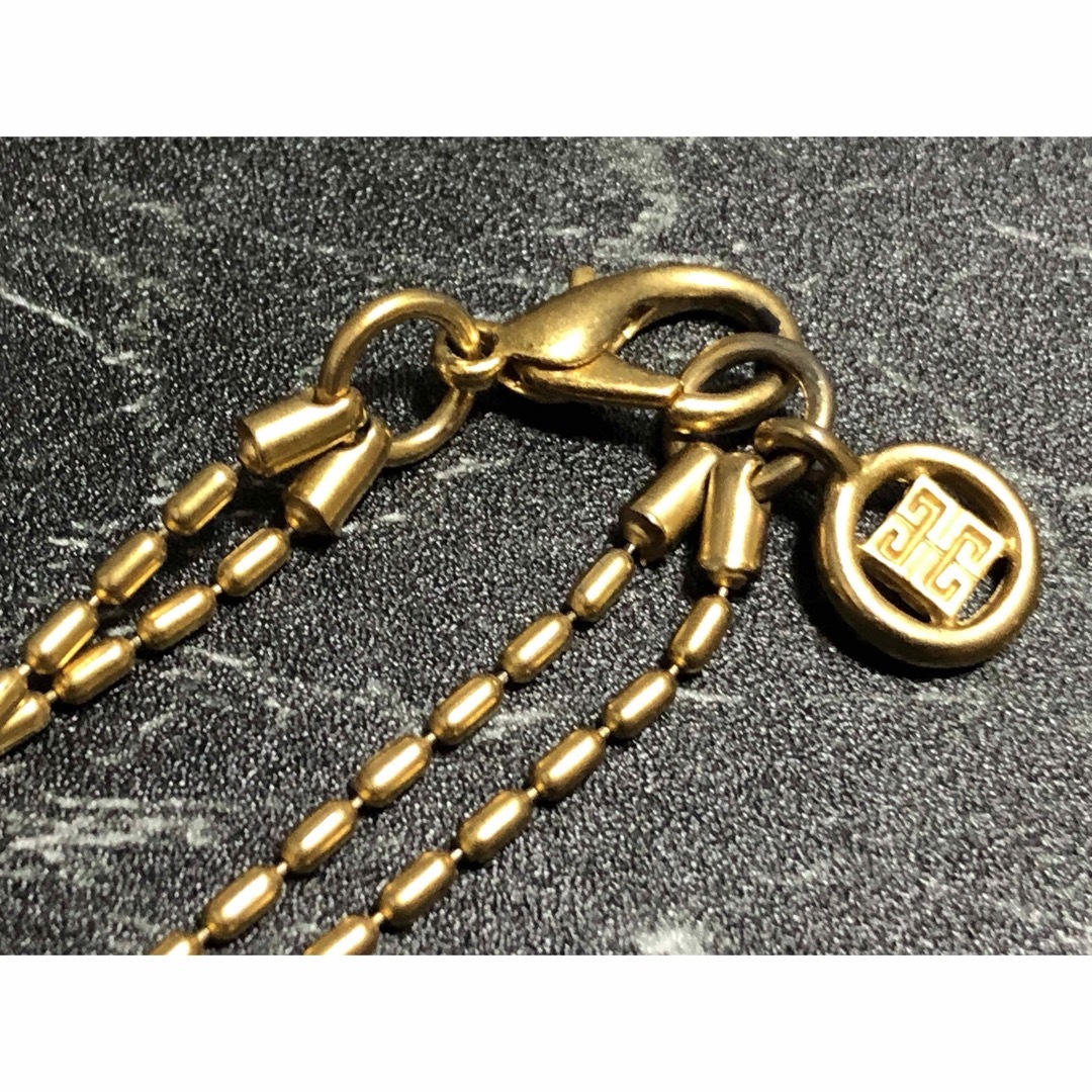 GIVENCHY(ジバンシィ)の大トップ　GIVENCHY　サン　ルーペ　ダブルチェーン　ネックレス　ゴールド レディースのアクセサリー(ネックレス)の商品写真