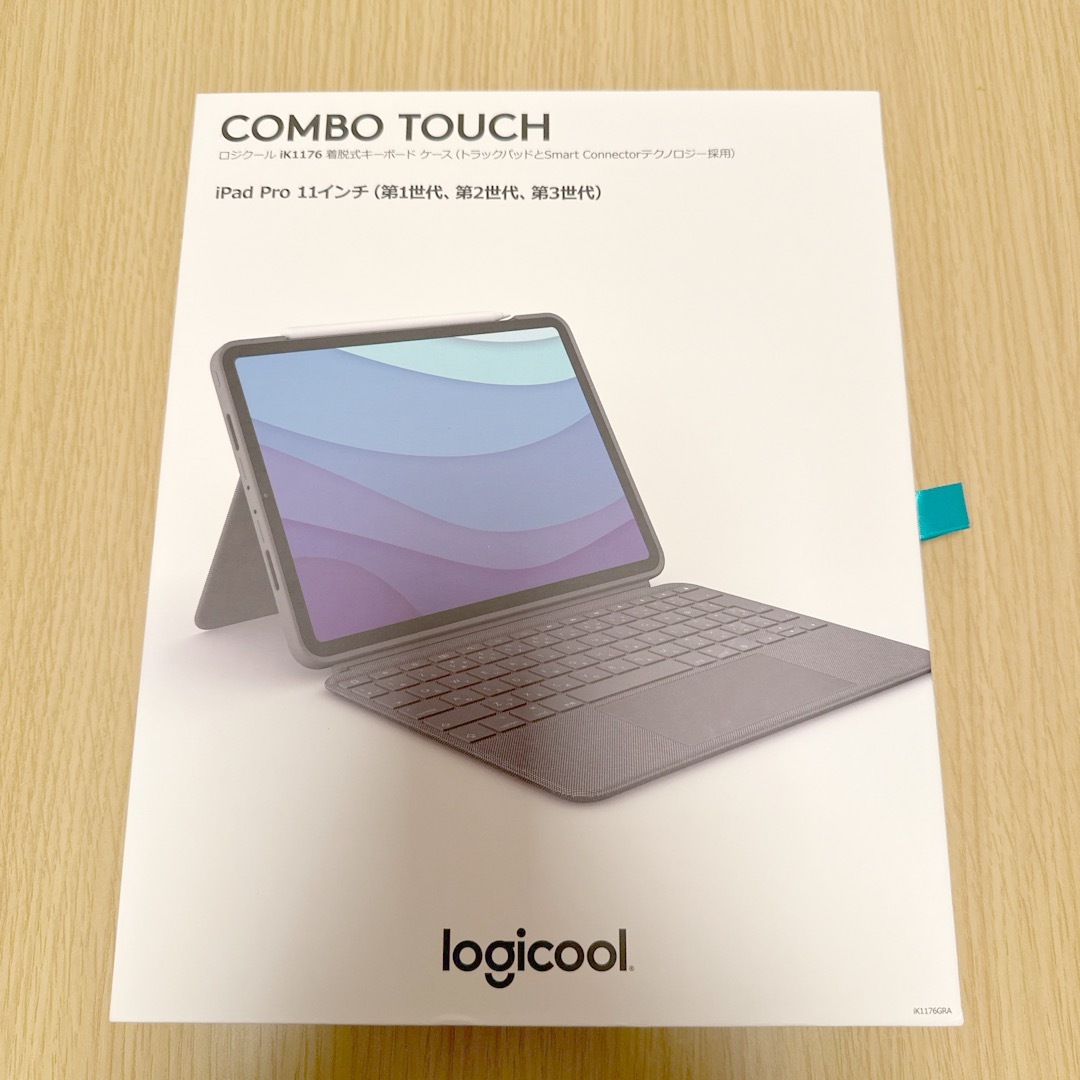 Apple(アップル)の【美品】Logicool キーボードケース IK1176GRA スマホ/家電/カメラのPC/タブレット(その他)の商品写真