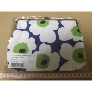 マリメッコ(marimekko)のMarimekko がま口ポーチ　ウニッコ　青(その他)