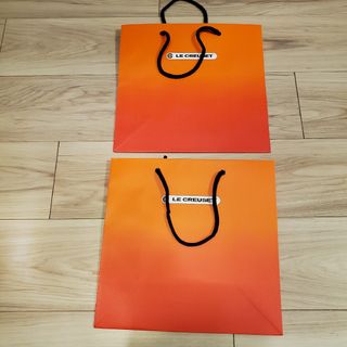 ルクルーゼ(LE CREUSET)のル・クルーゼ 紙袋 ショッパー ルクルーゼ  2枚セット未使用(ショップ袋)