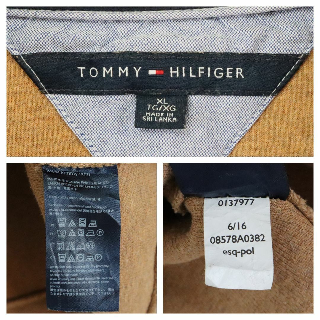 TOMMY HILFIGER(トミーヒルフィガー)の【春カラー】トミーヒルフィガー／ニット　ハーフジップ　刺繍ロゴ　コットン　XL メンズのトップス(ニット/セーター)の商品写真