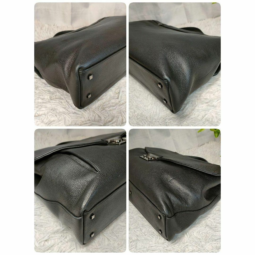 Furla(フルラ)の【美品】 フルラ ビジネスバッグ ブラック シボ革 FURLA ブリーフケース黒 メンズのバッグ(ビジネスバッグ)の商品写真