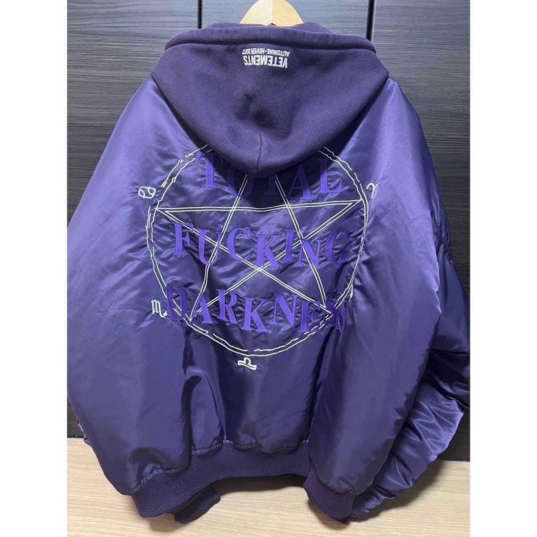 VETEMENTS - vetements TFD ボンバージャケット パープル 極美品 VETEMENTS - vetements TFD ボンバージャケット パープル 極美品