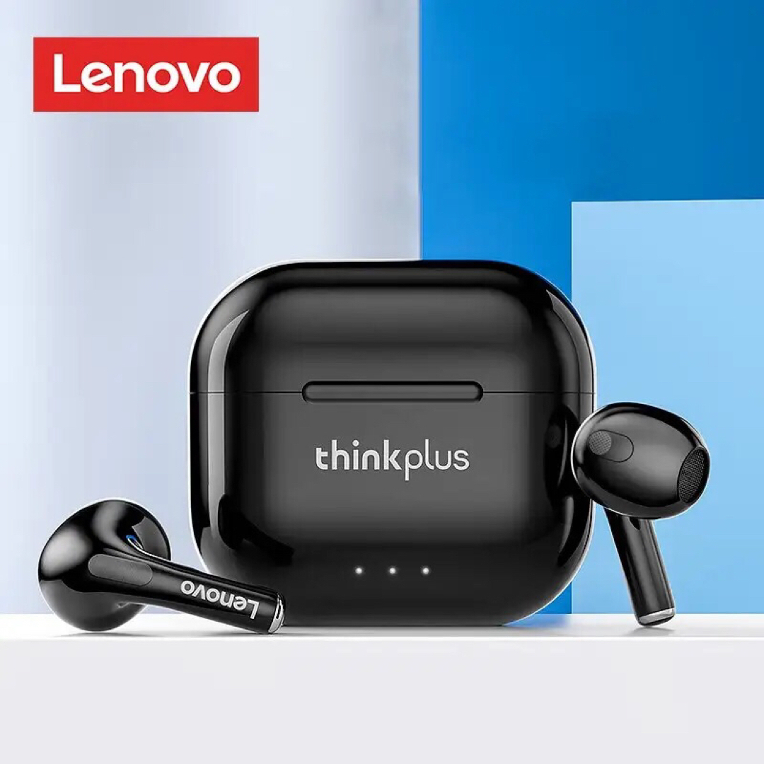 Lenovo(レノボ)のLenovo thinkplus LP40 plus ワイヤレスイヤホン 黒 スマホ/家電/カメラのオーディオ機器(ヘッドフォン/イヤフォン)の商品写真