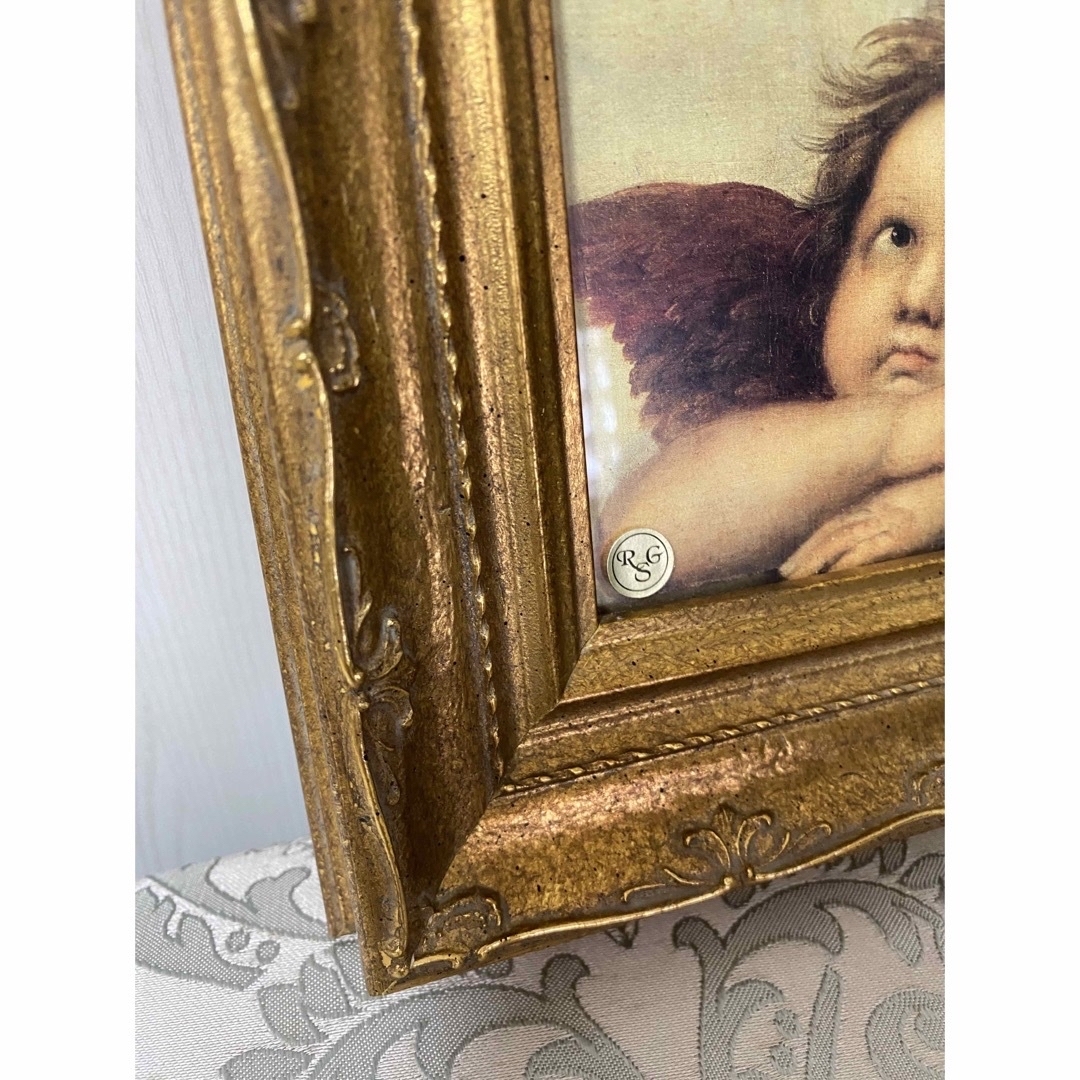 天使　エンジェル　壁掛け　絵画　バロック　ロココ　アンティーク　ラファエロ ハンドメイドのインテリア/家具(インテリア雑貨)の商品写真