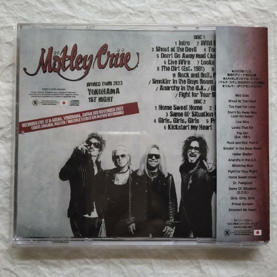 Motley Crue/World Tour 2023　Yokohama 1st エンタメ/ホビーのCD(ポップス/ロック(洋楽))の商品写真