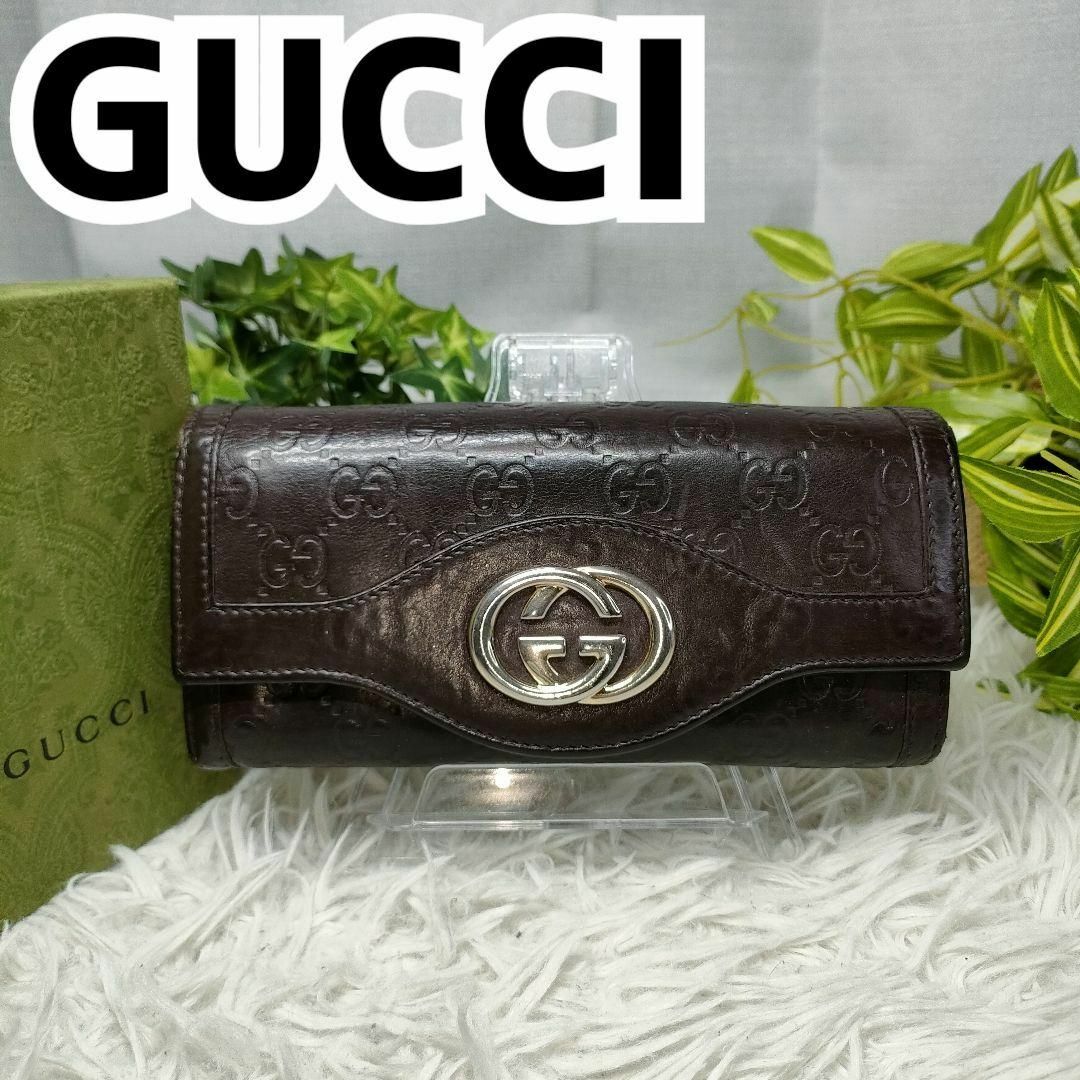 Gucci(グッチ)のグッチ スーキー 長財布 インターロッキング ブラウン GUCCI 財布 GG レディースのファッション小物(財布)の商品写真