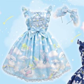 アンジェリックプリティー(Angelic Pretty)のAngelic Pretty シナモロール　シナモン  コラボ(ひざ丈ワンピース)