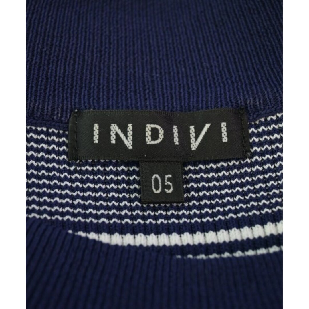 INDIVI(インディヴィ)のINDIVI ニット・セーター 05(XXS位) 紺x白(ボーダー) 【古着】【中古】 レディースのトップス(ニット/セーター)の商品写真