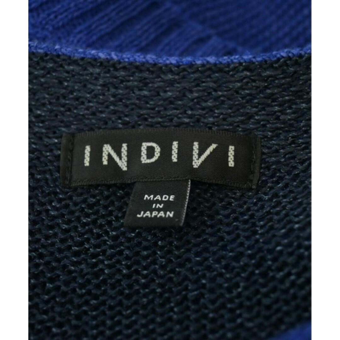 INDIVI(インディヴィ)のINDIVI インディヴィ ニット・セーター 05(XXS位) 紺x青 【古着】【中古】 レディースのトップス(ニット/セーター)の商品写真