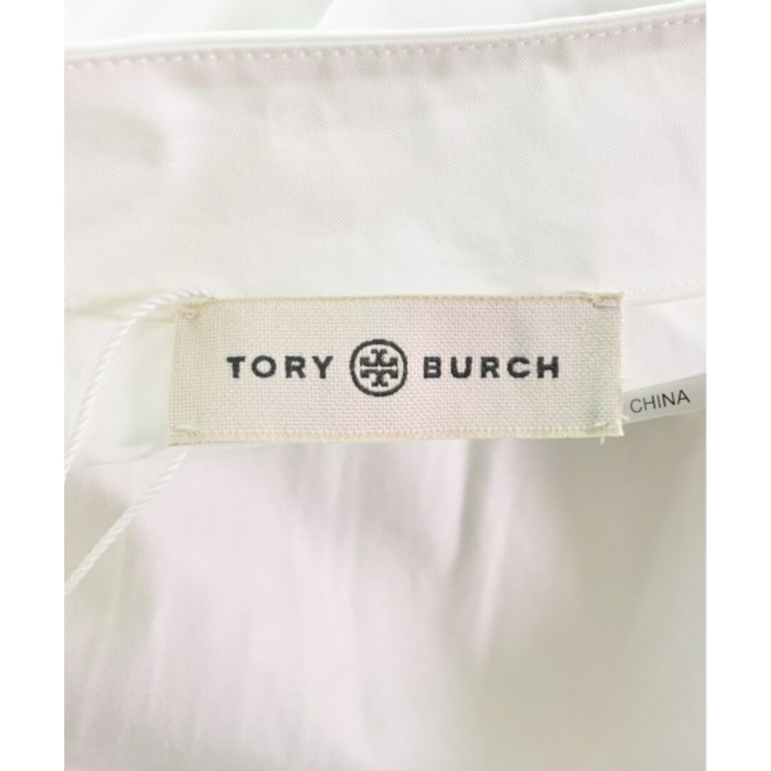 Tory Burch(トリーバーチ)のTORY BURCH トリーバーチ ワンピース 2(M位) 黄x白x茶 【古着】【中古】 レディースのワンピース(ひざ丈ワンピース)の商品写真