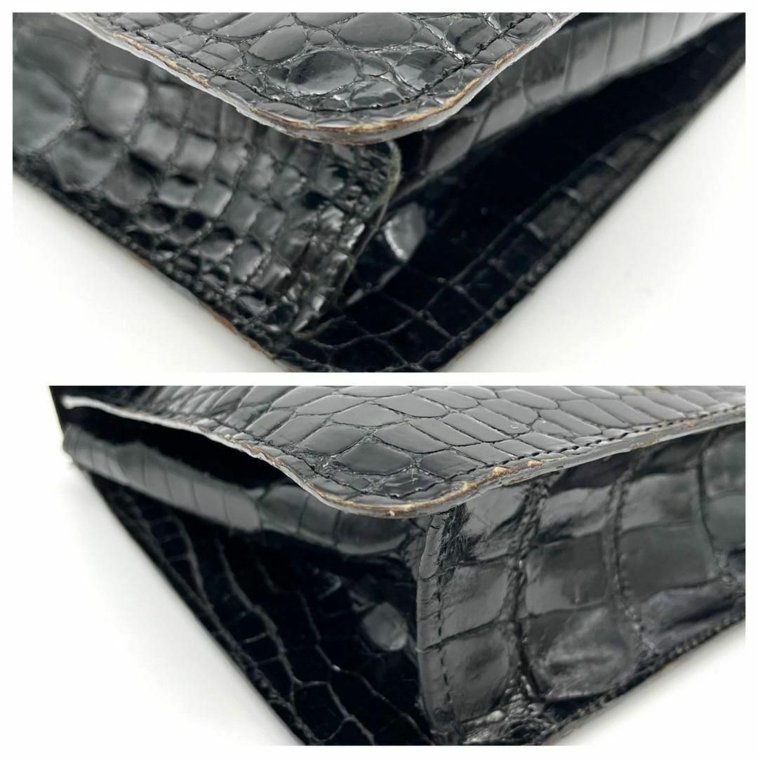 Crocodile(クロコダイル)の最高級 クロコダイル ハンドバッグ クロコダイル革 ブラック 60301 レディースのバッグ(ハンドバッグ)の商品写真