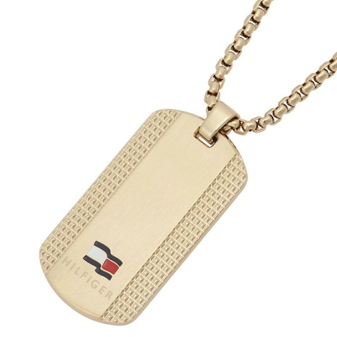 TOMMY HILFIGER(トミーヒルフィガー)のトミーヒルフィガー 2790423 ドックタグ ロゴ プレート ネックレス メンズのアクセサリー(ネックレス)の商品写真