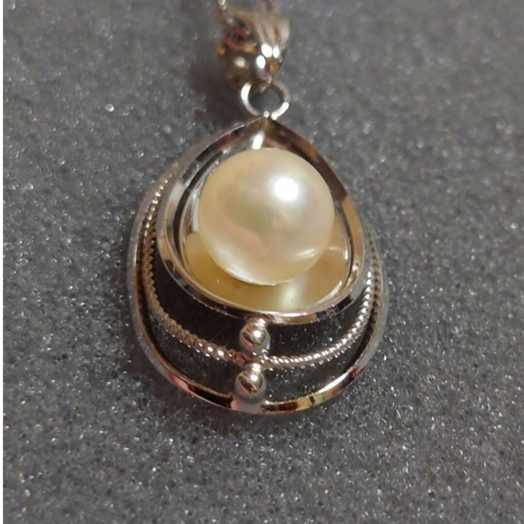 人工真珠 パール SILVER ネックレス 新品未使用 刻印 レディースのアクセサリー(ネックレス)の商品写真