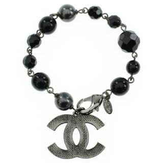 シャネル(CHANEL)のCHANEL シャネル ブレスレット・バングル - 黒xグレー 【古着】【中古】(ブレスレット/バングル)