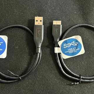 ウェスタンデジタル(Western Digital)の【美品】Micro USB3.0 Type-B SS Cable 0.4m x2(その他)
