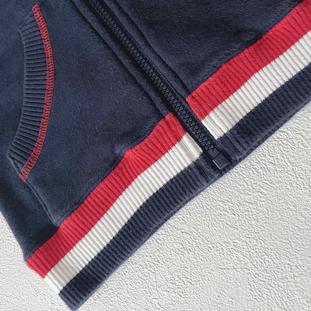 TOMMY HILFIGER(トミーヒルフィガー)の【TOMMY HILFIGER】ジップアップ ベスト パーカー フード 90cm キッズ/ベビー/マタニティのキッズ服男の子用(90cm~)(ジャケット/上着)の商品写真