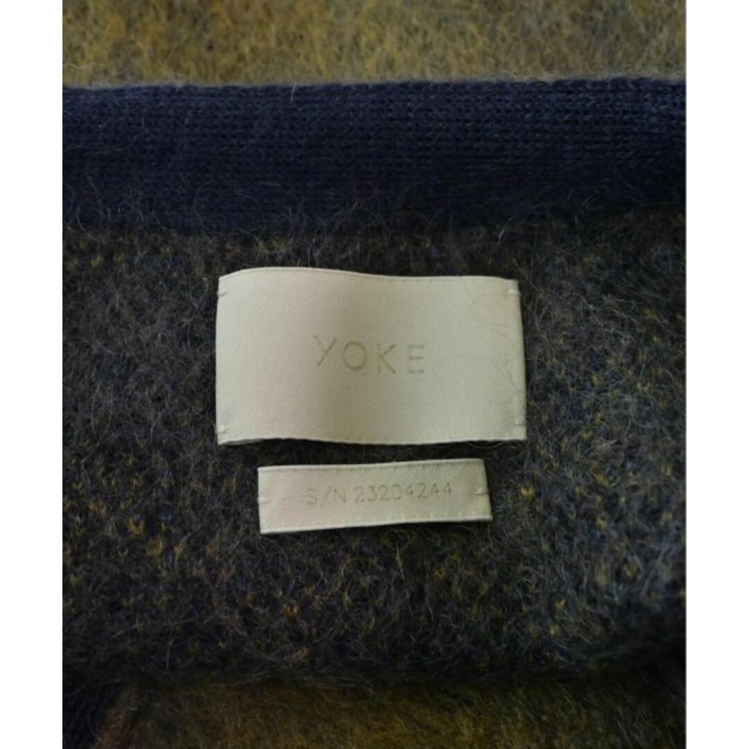 YOKE(ヨーク)のYOKE ヨーク ニット・セーター 3(L位) 黄系x紺等 【古着】【中古】 メンズのトップス(ニット/セーター)の商品写真