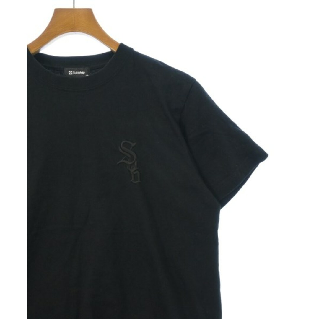 Subciety(サブサエティ)のSUBCIETY サブサエティー Tシャツ・カットソー M 黒 【古着】【中古】 メンズのトップス(Tシャツ/カットソー(半袖/袖なし))の商品写真