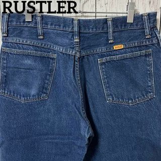 ラングラー(Wrangler)のRUSTLER W36 USA古着 ジーンズデニムパンツ ブルー USA製メンズ(デニム/ジーンズ)