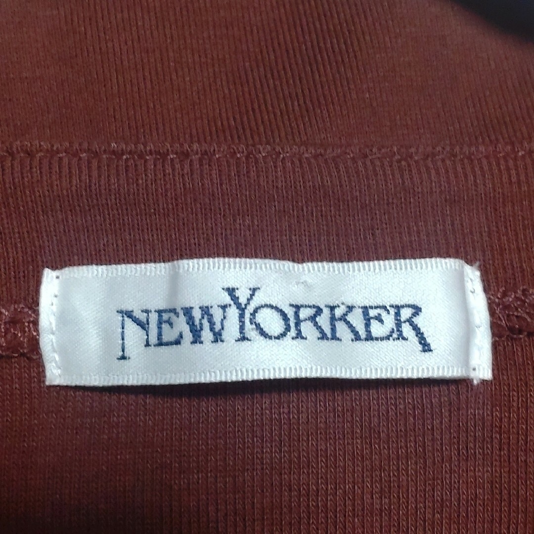 NEWYORKER(ニューヨーカー)のニューヨーカー　Vネック　コットンプルオーバー　七分袖　ストレッチ　Lサイズ レディースのトップス(カーディガン)の商品写真