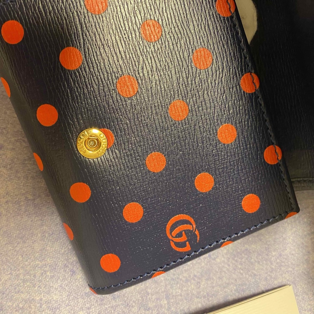 GUCCI - 稀少人気GUCCIポルカドット二つ折り財布未使用 付属品 GUCCI - 稀少人気GUCCIポルカドット二つ折り財布未使用 付属品