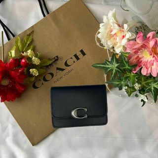 COACH コーチ 名刺入れ カードケース ブラック バングル シルバー(名刺入れ/定期入れ)