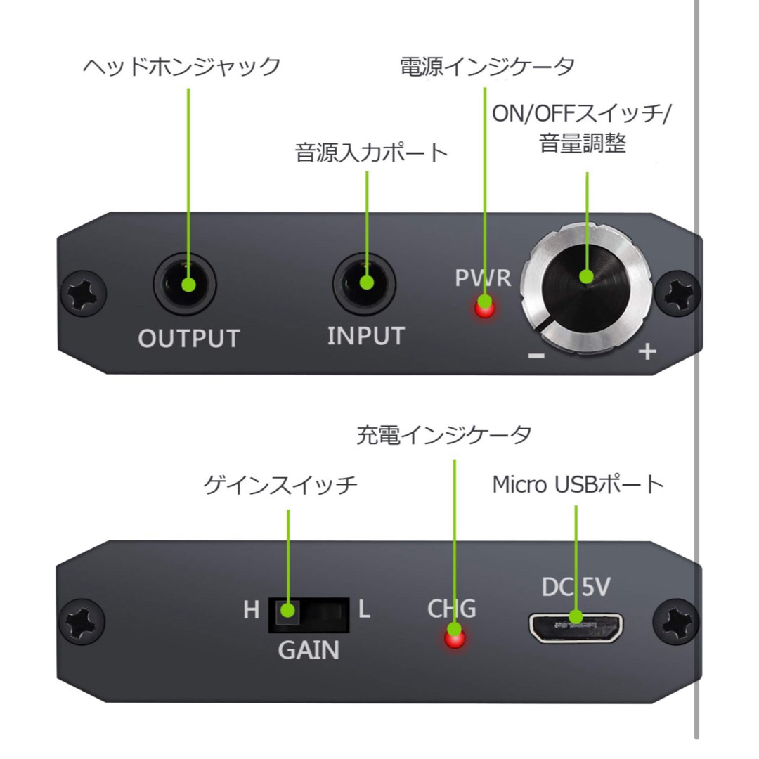 ポータブルヘッドホンアンプ スマホ/家電/カメラのオーディオ機器(アンプ)の商品写真