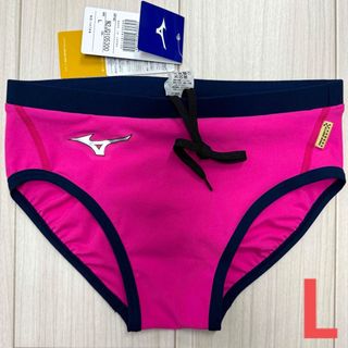 ミズノ(MIZUNO)のミズノ　男性用水着　ローズピンク×ネイビー　Lサイズ　新品(水着)