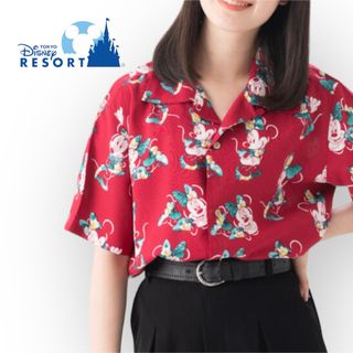 Disney - ディズニーリゾート　ミニーアロハシャツ　M 新品.