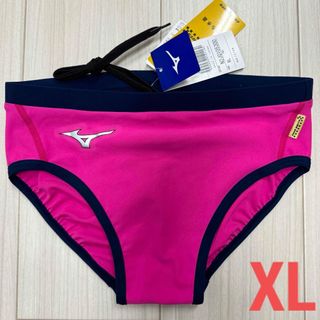 ミズノ(MIZUNO)のミズノ　男性用水着　ローズピンク×ネイビー　XLサイズ　新品　(水着)