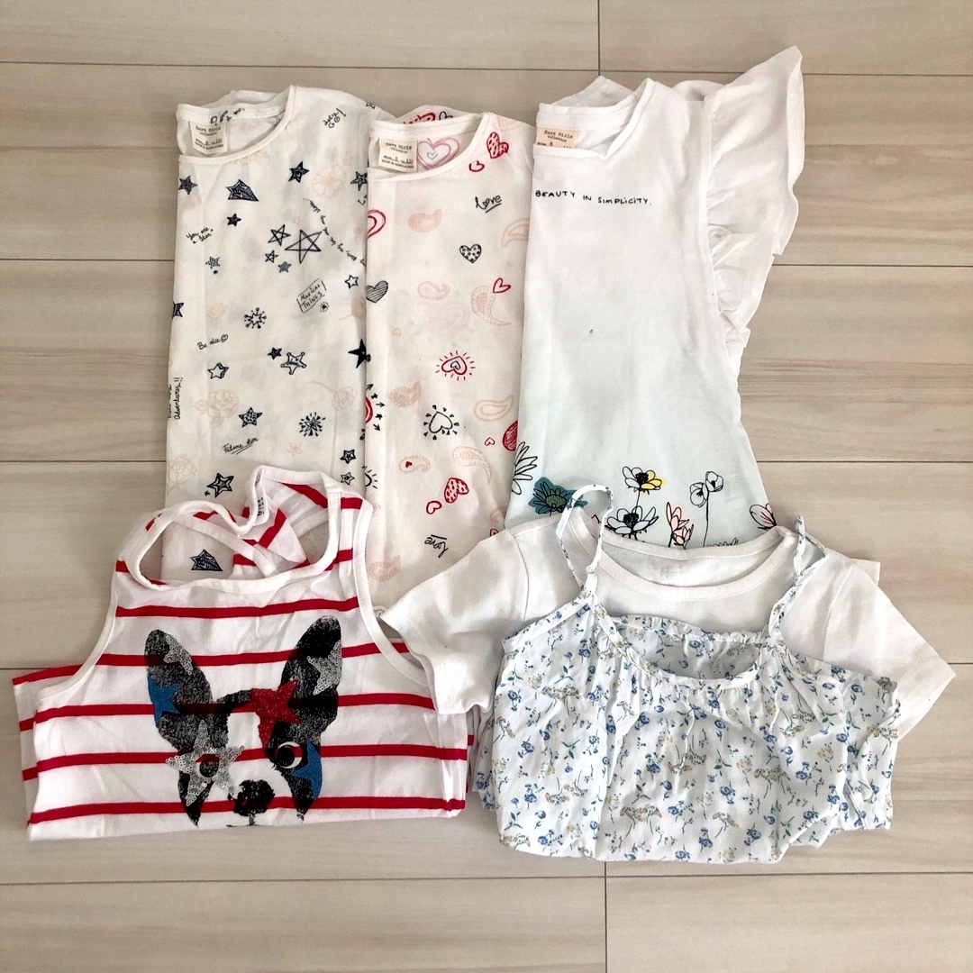 ZARA KIDS(ザラキッズ)の☆おまとめ！！女の子　トップス　5点セット☆ キッズ/ベビー/マタニティのキッズ服女の子用(90cm~)(Tシャツ/カットソー)の商品写真