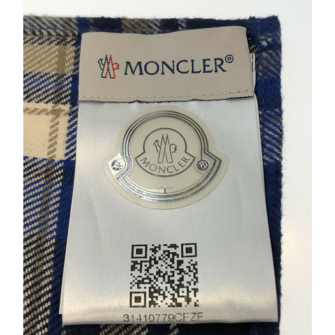 MONCLER(モンクレール)のモンクレール バックル付きマフラー パッチワークチェック柄 レディース レディースのファッション小物(マフラー/ショール)の商品写真