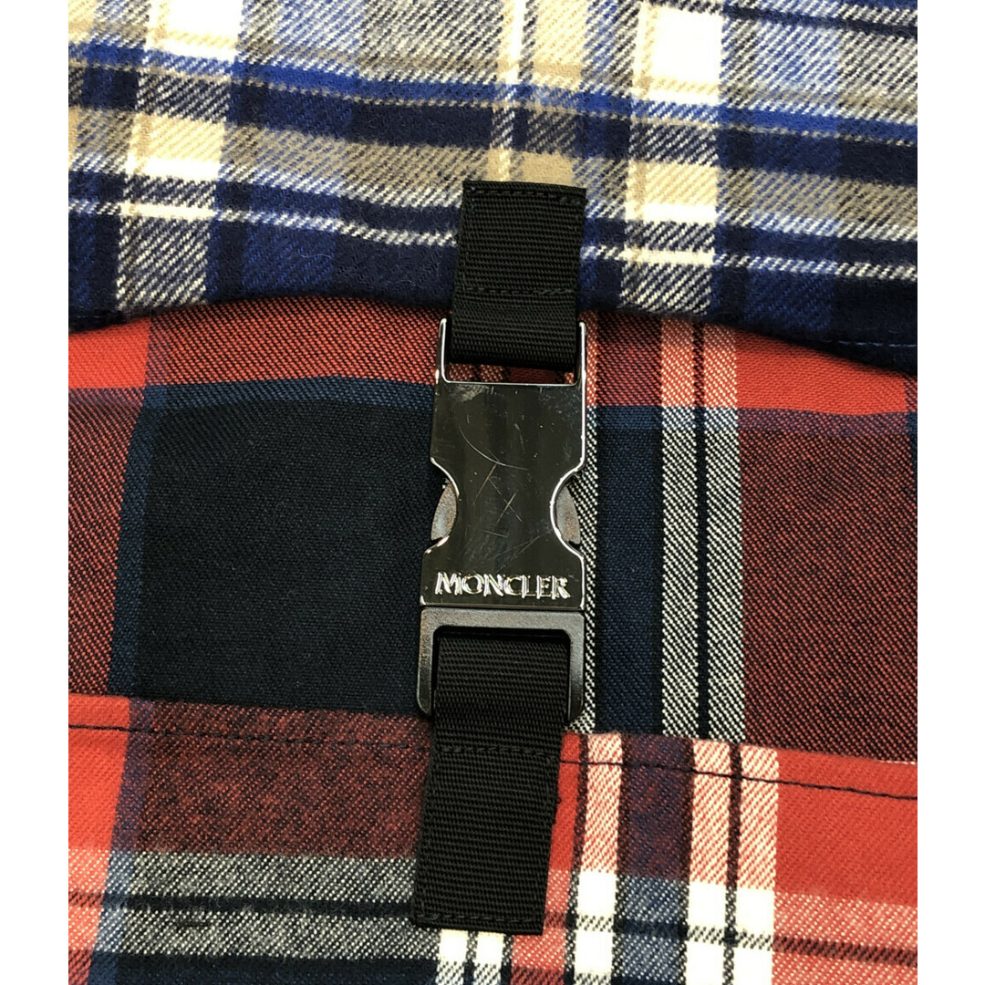 MONCLER(モンクレール)のモンクレール バックル付きマフラー パッチワークチェック柄 レディース レディースのファッション小物(マフラー/ショール)の商品写真