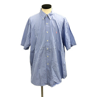 ラルフローレン(Ralph Lauren)のラルフローレン ボタンダウン 半袖シャツ ストライプ柄 メンズ XL(シャツ)