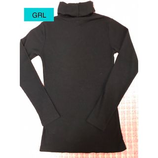 グレイル(GRL)のGRL グレイル  タートルネック　ブラック　レディース　M(カットソー(長袖/七分))