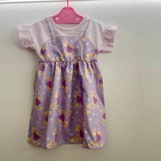 ディズニー　プリンセス　キッズワンピース　100 子供服 ドレス キッズ 半袖(ワンピース)