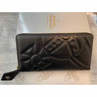 ヴィヴィアンウエストウッド(Vivienne Westwood)のVivienne Westwood  レザー　長財布　ブラック　オーブ　未使用品(財布)