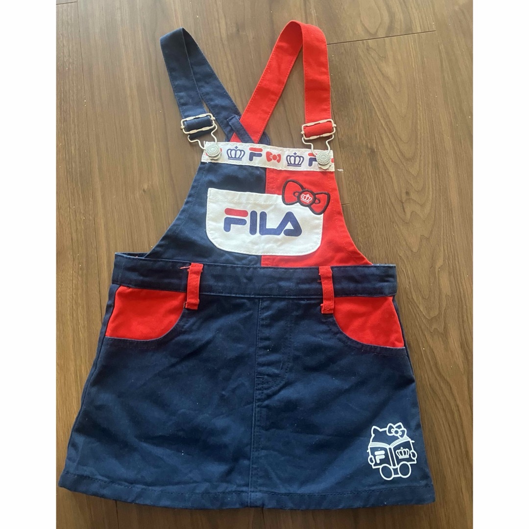 FILA(フィラ)の110 FILA＆キティちゃん＆ベビードールコラボ　ジャンパースカート キッズ/ベビー/マタニティのキッズ服女の子用(90cm~)(ワンピース)の商品写真