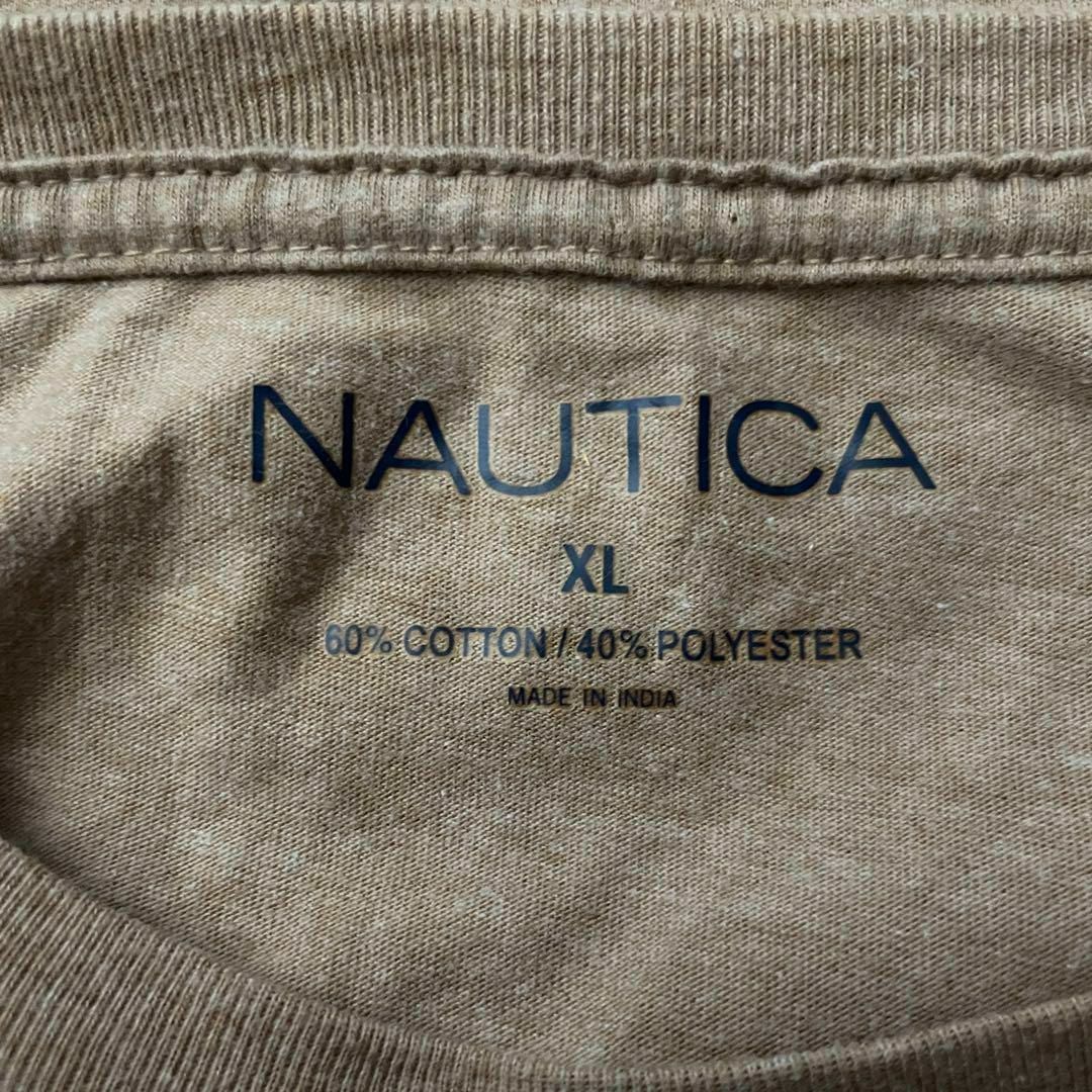 NAUTICA(ノーティカ)の[古着]ノーティカ　半袖　Tシャツ　ワンポイント刺繍　00s　良配色　ベージュ メンズのトップス(Tシャツ/カットソー(半袖/袖なし))の商品写真