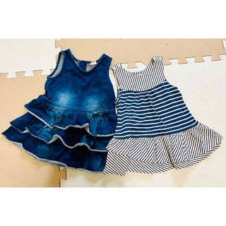 エイチアンドエム(H&M)の女の子80cm夏ワンピ2点(ワンピース)