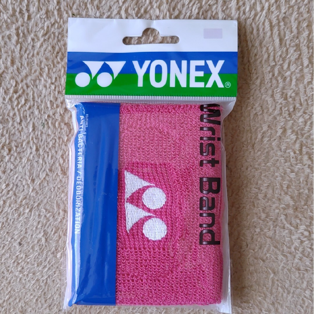 YONEX(ヨネックス)のYO-AC488-123 ヨネックス リストバンド ローズピンク YONEX メンズのアクセサリー(バングル/リストバンド)の商品写真