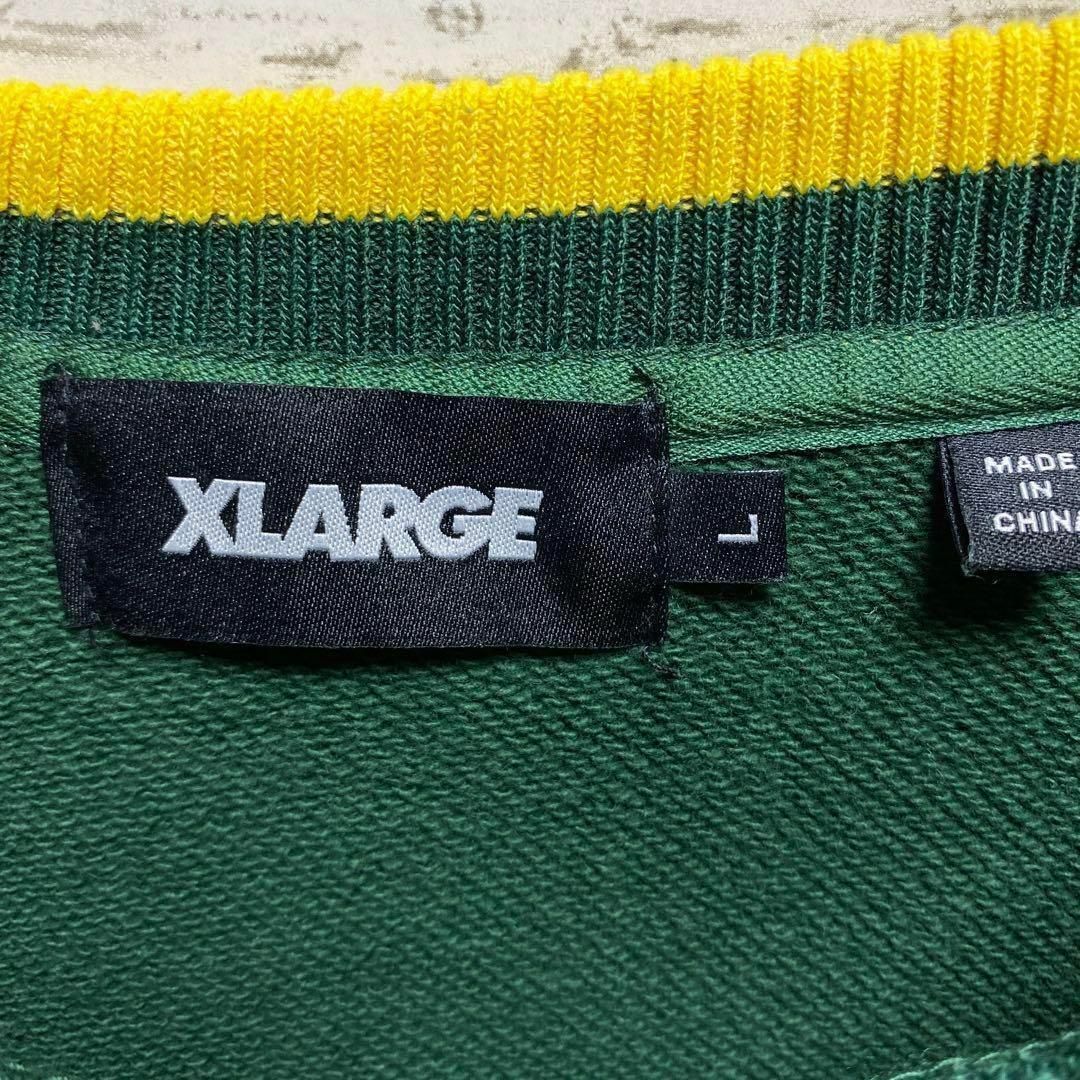 XLARGE(エクストララージ)の【入手困難】エクストララージ　リブライン　刺繍ビッグロゴ　スウェット メンズのトップス(スウェット)の商品写真