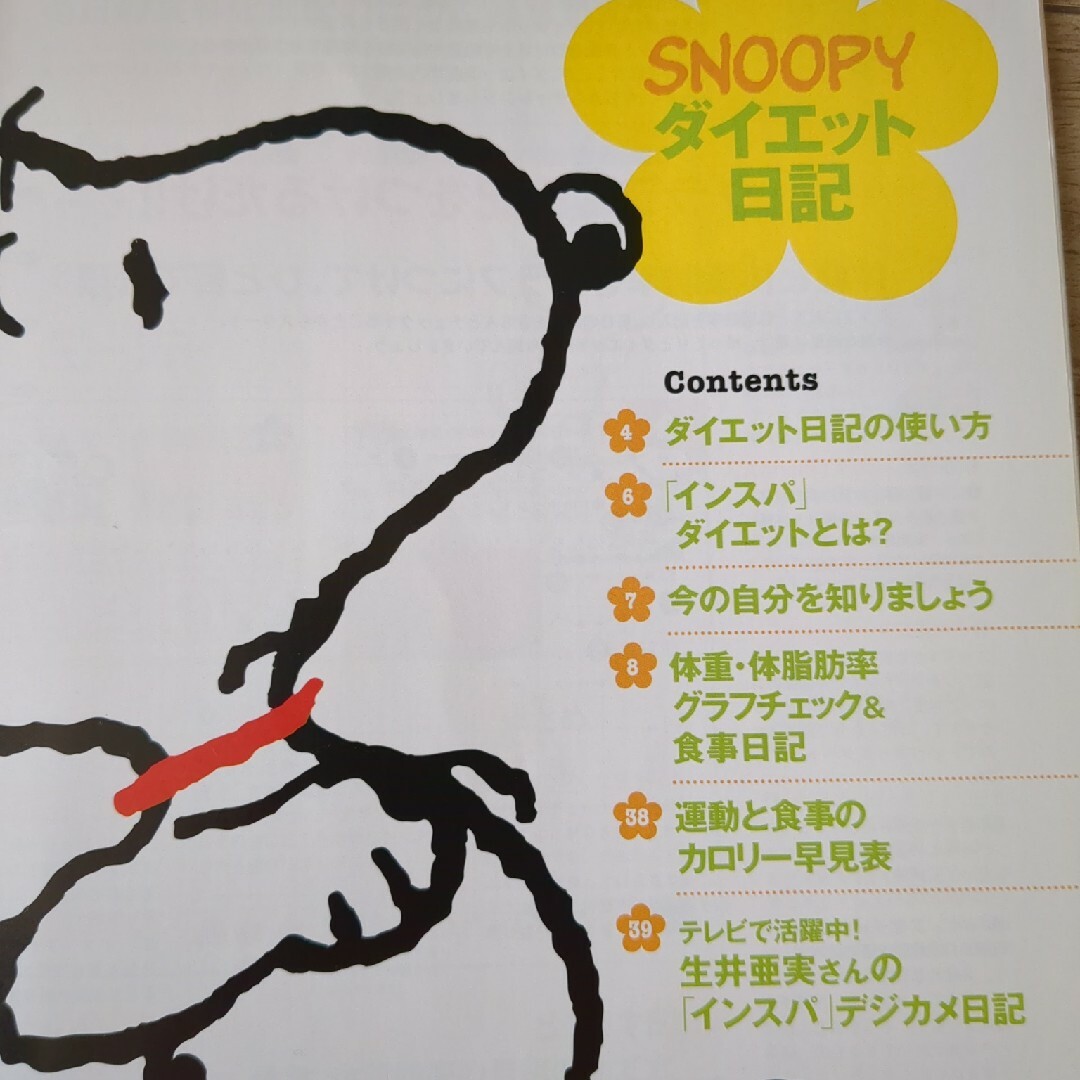 SNOOPY(スヌーピー)のレタスクラブ　付録　スヌーピー　ダイエット日記 エンタメ/ホビーの雑誌(生活/健康)の商品写真