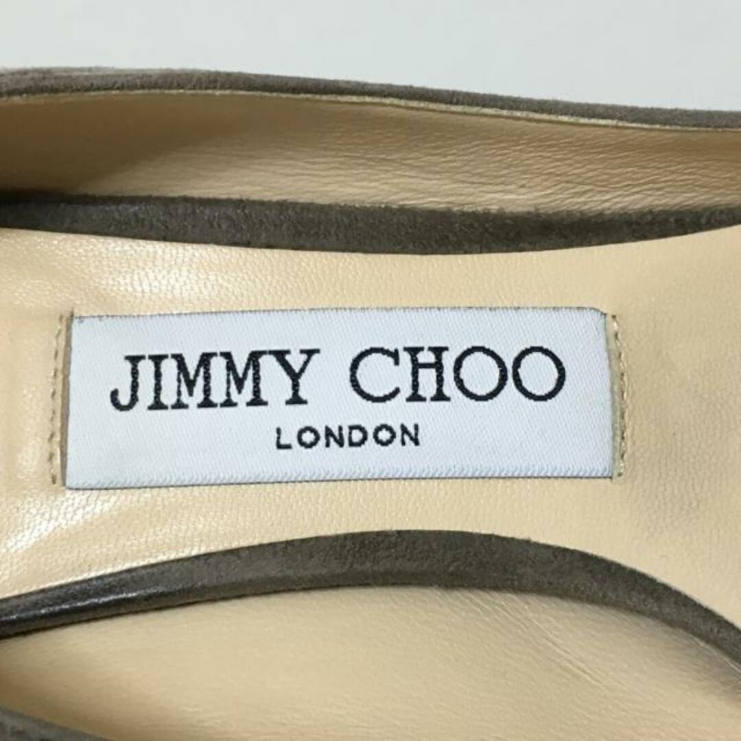 JIMMY CHOO(ジミーチュウ)のJIMMY CHOO(ジミーチュウ) パンプス 35 1/2 レディース - グレーベージュ アウトソール張替済 スエード レディースの靴/シューズ(ハイヒール/パンプス)の商品写真